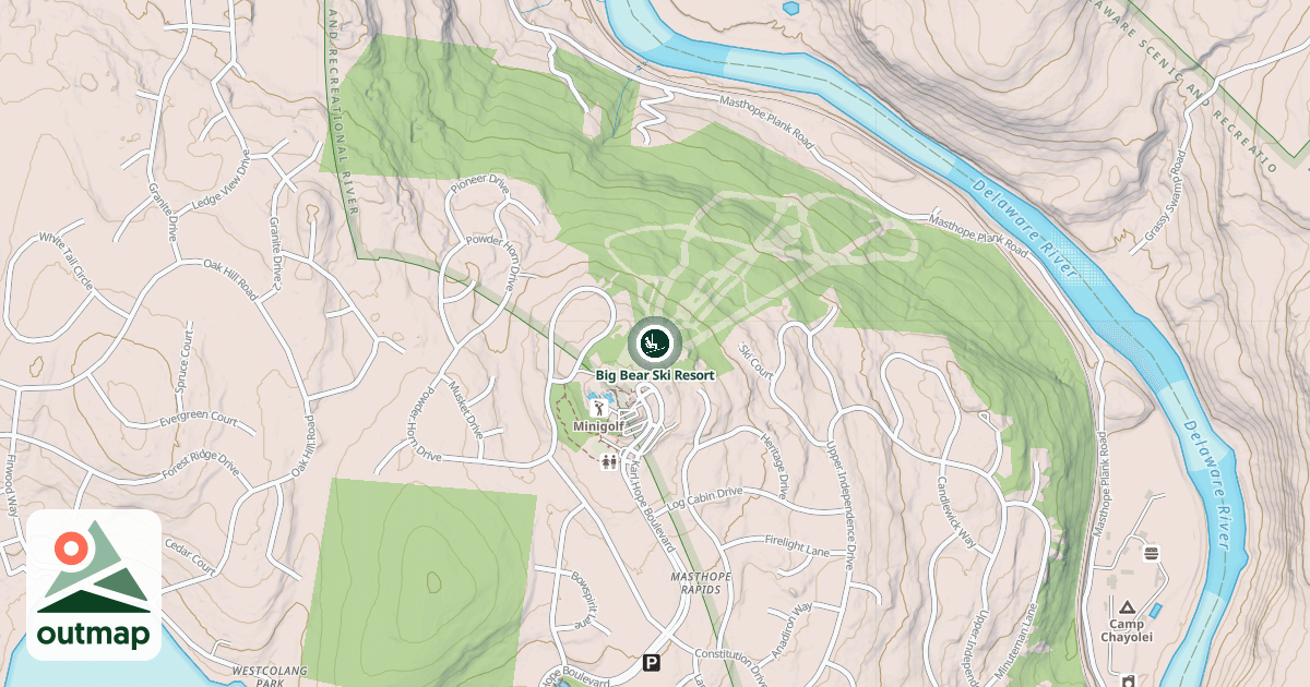 Map of Big Bear Ski Resort