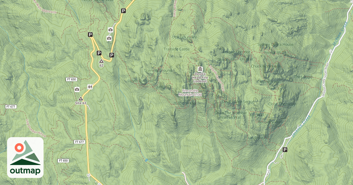 Map of Fire on the Mountain