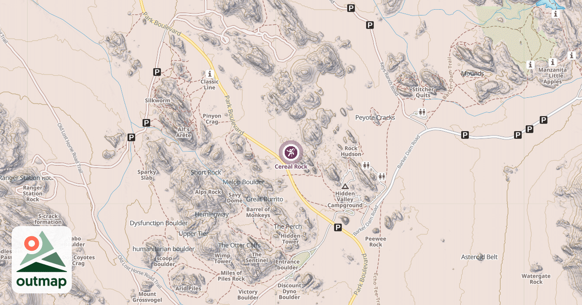 Map of Cereal Rock