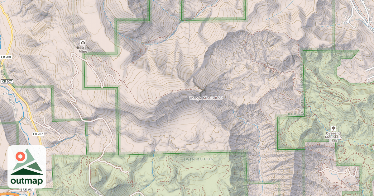 Map of Triangle Mine Left