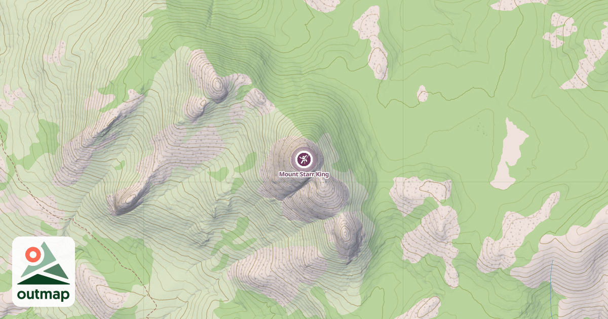 Map of Mount Starr King