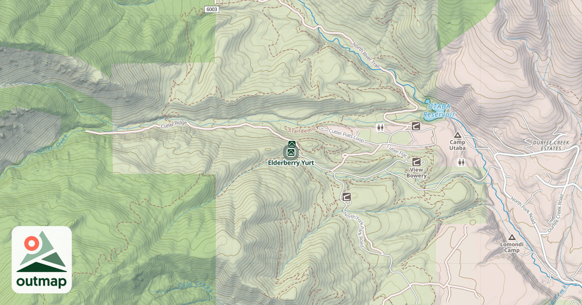 Map of Elderberry Yurt