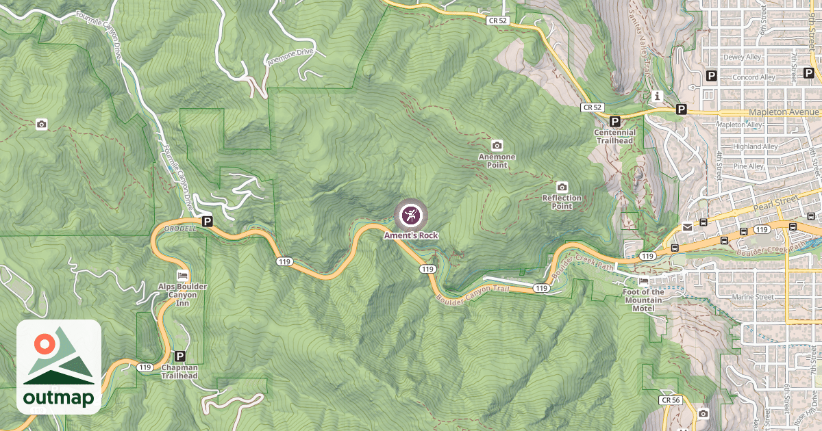 Map of Ament's Rock