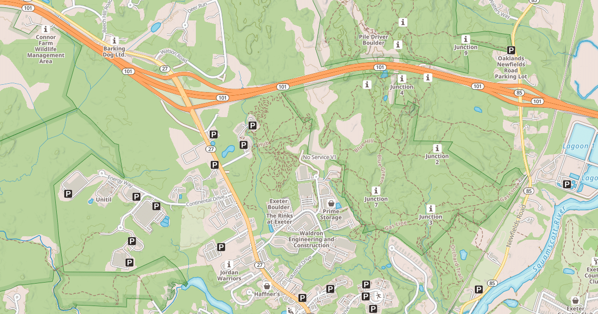 Map preview of No Service
