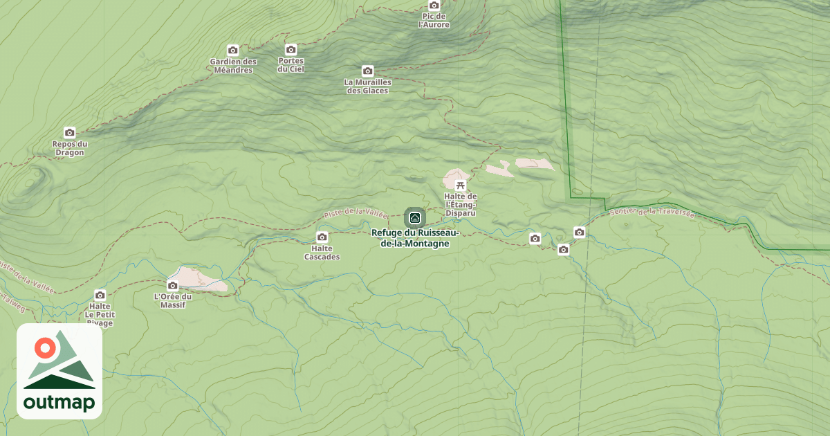 Map of Refuge du Ruisseau-de-la-Montagne