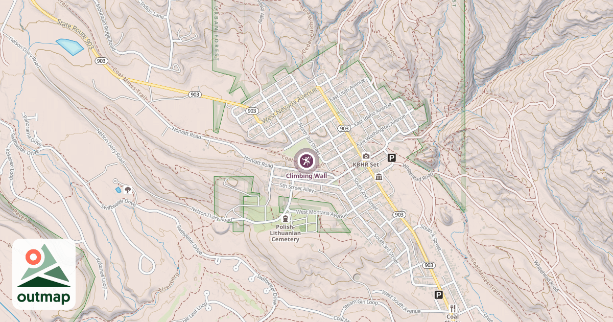 Map of Climbing Wall