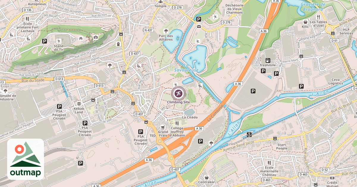 Map of Climbing Site