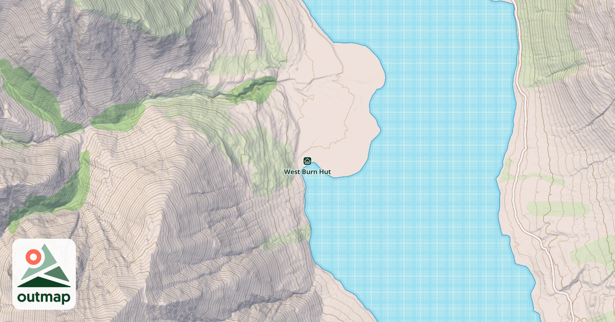 Map of West Burn Hut