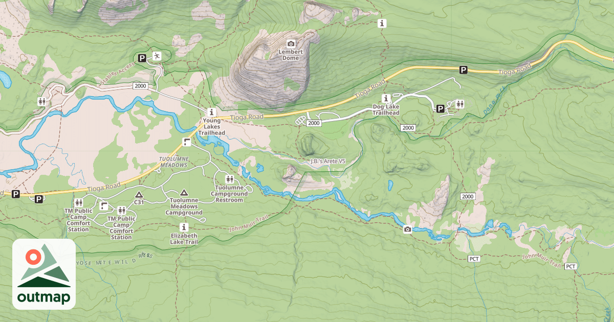 Map of J.B.'s Arete