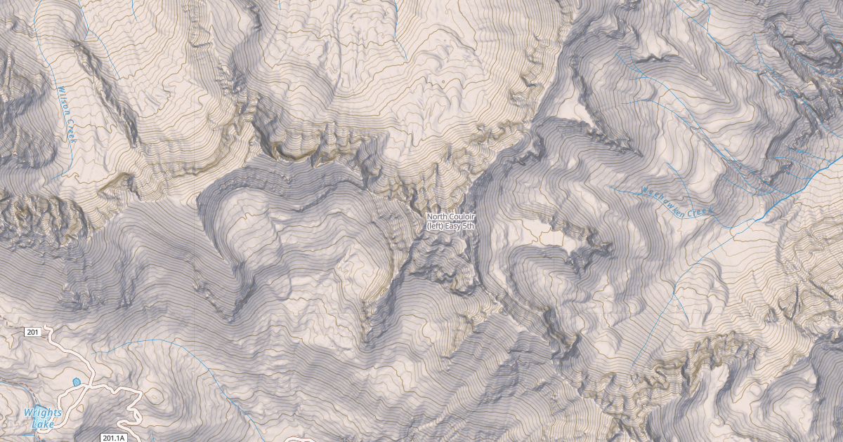 Map preview of North Couloir (left)
