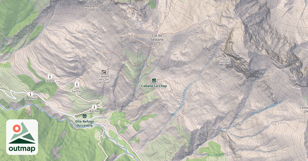 Map of Cabane La Chap
