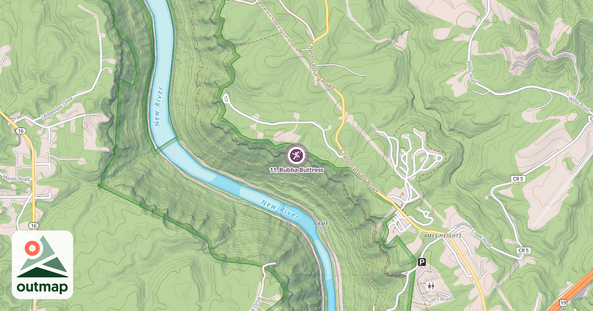 Map of 11. Bubba Buttress