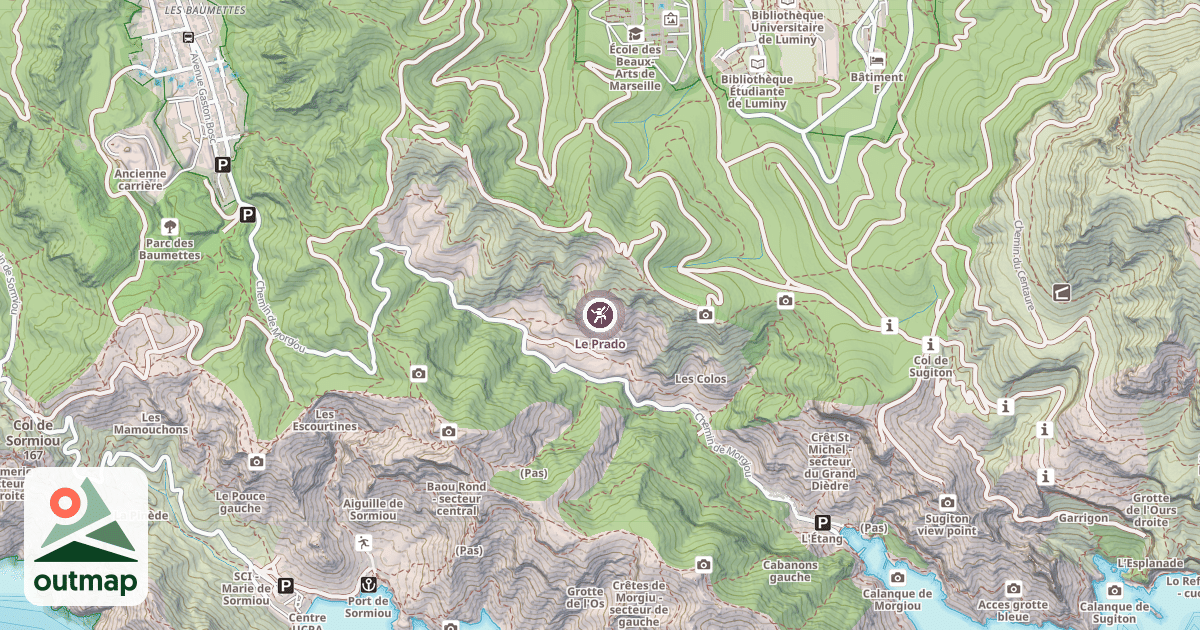 Map of Le Prado