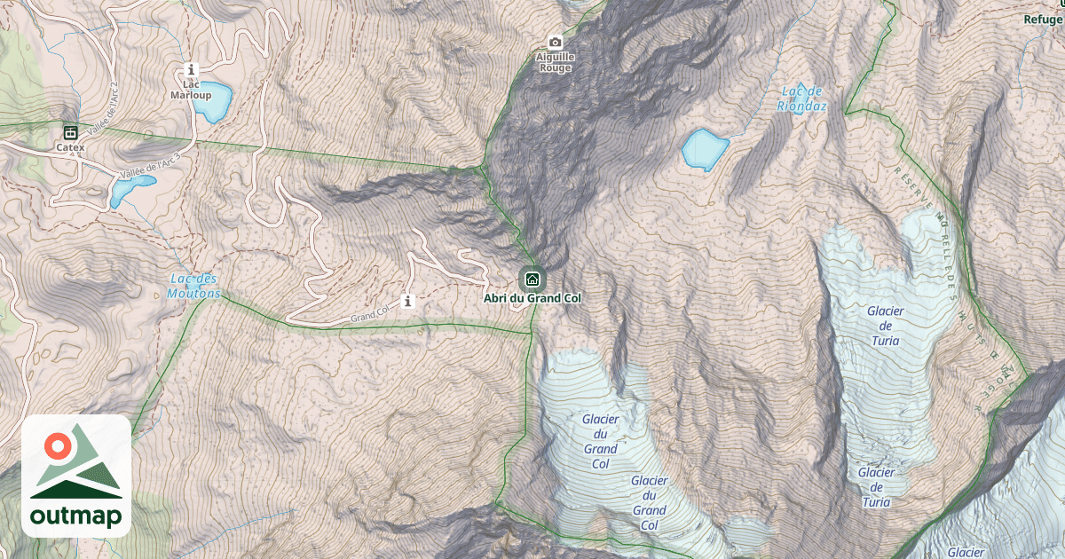 Map of Abri du Grand Col