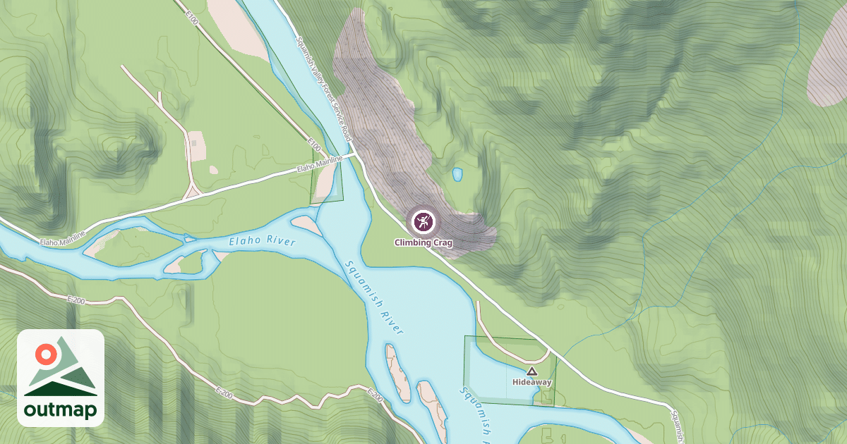 Map of Climbing Crag