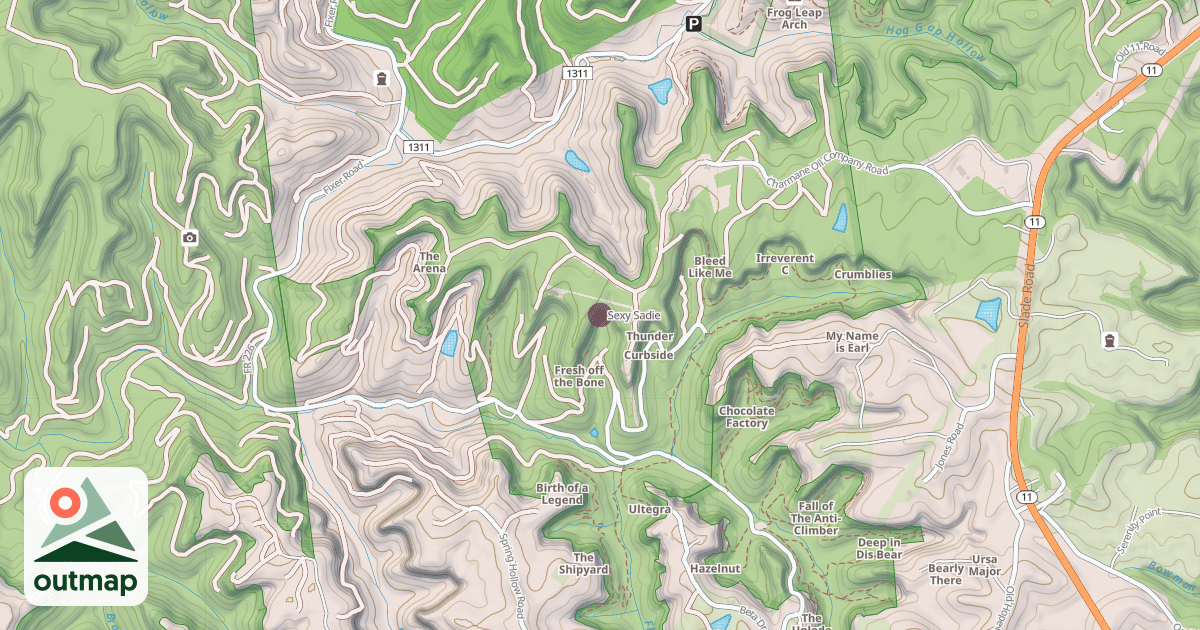 Map of Sexy Sadie