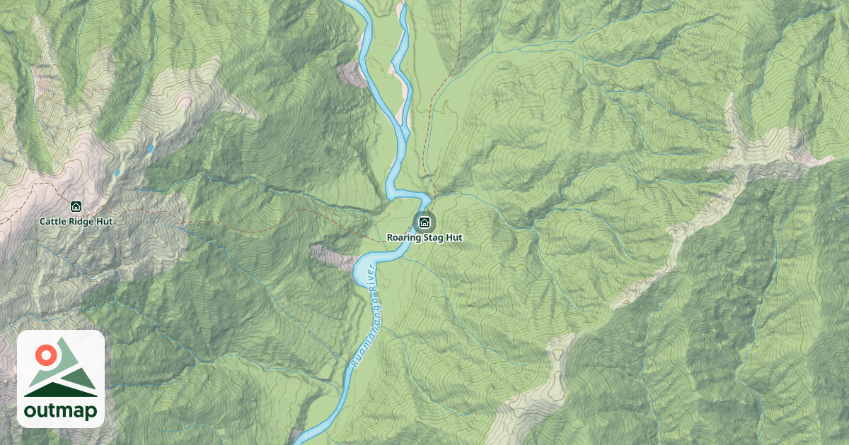 Map of Roaring Stag Hut