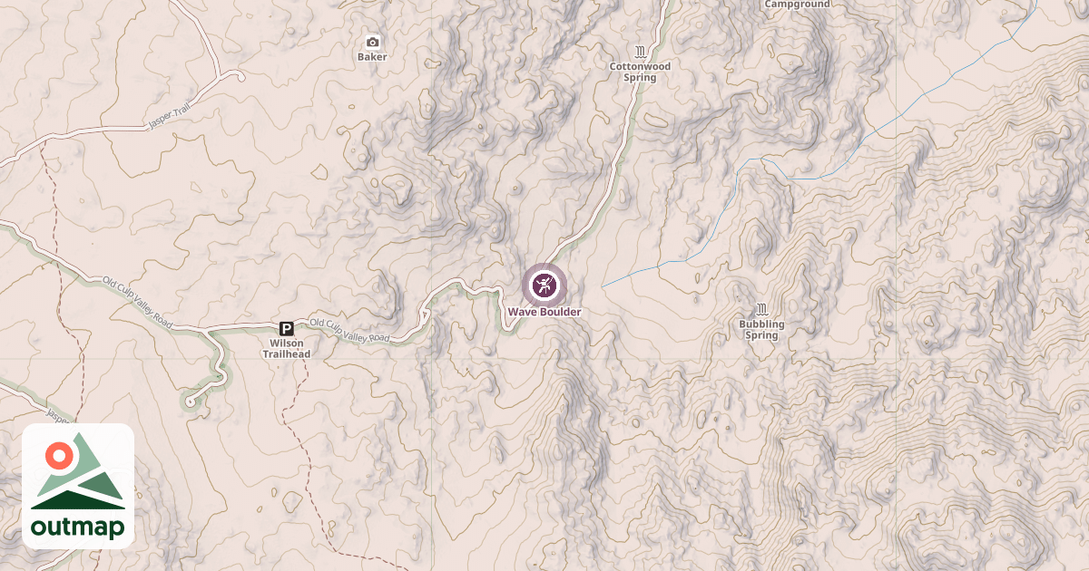 Map of Wave Boulder