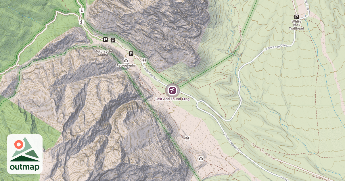 Map of Lost And Found Crag