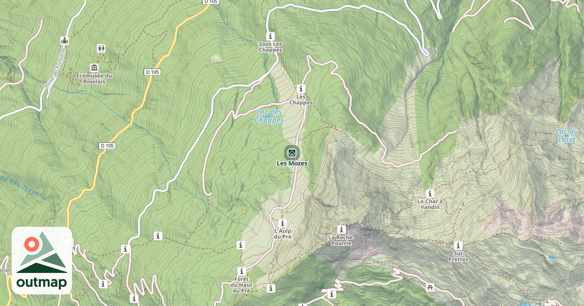 Map of Les Mozes