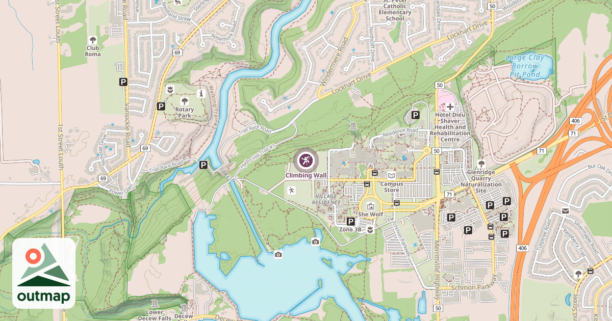 Map of Climbing Wall