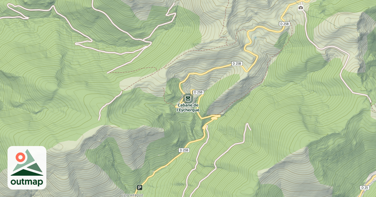 Map of Cabane de l'Eycherque