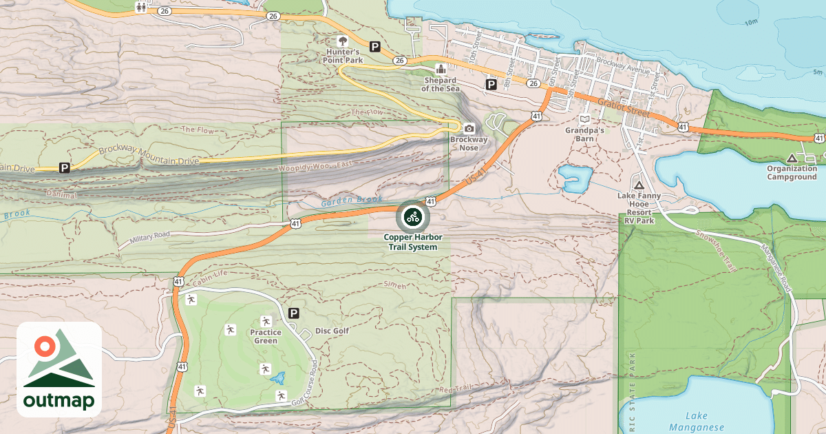 Map of Copper Harbor Trail System