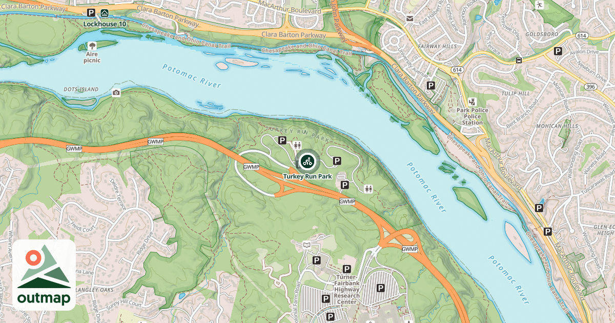 Map of Turkey Run Park