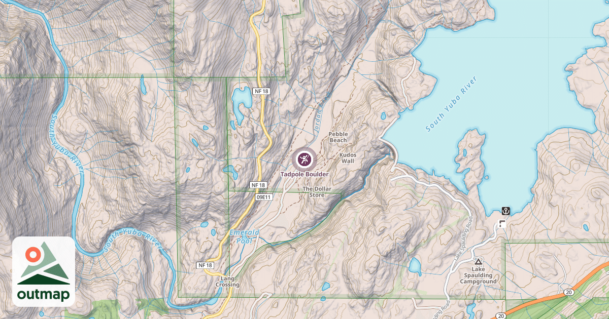 Map of Tadpole Boulder