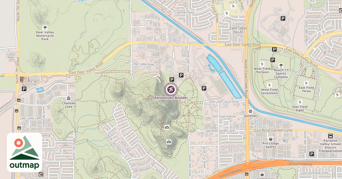 Map of Rattlesnake Boulder