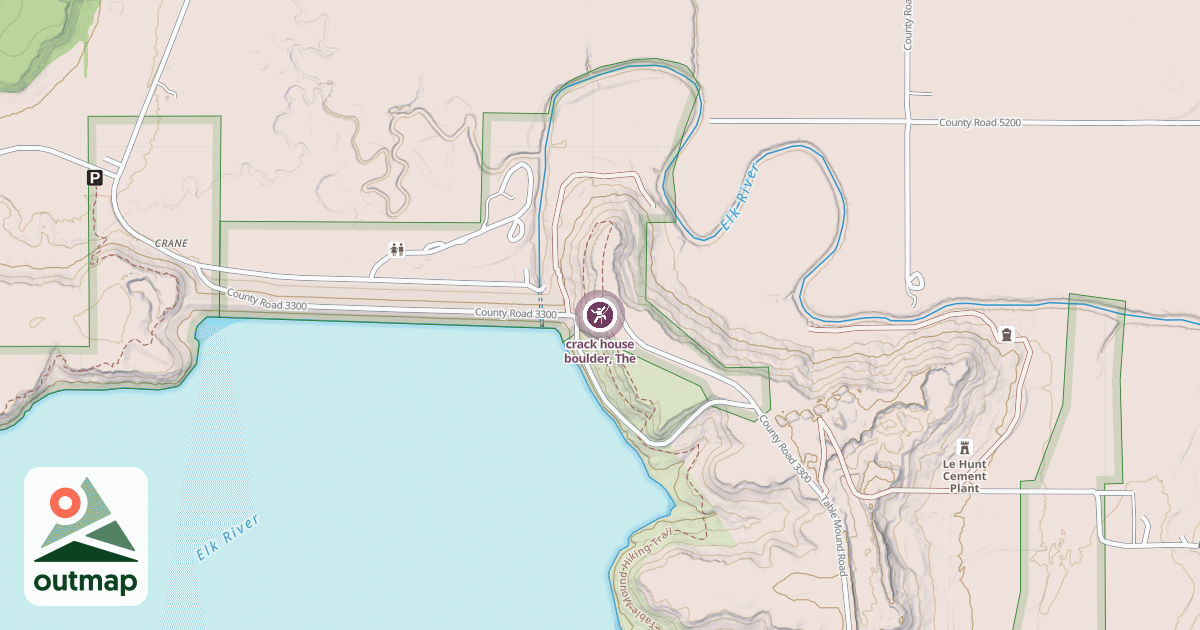 Map of crack house boulder, The
