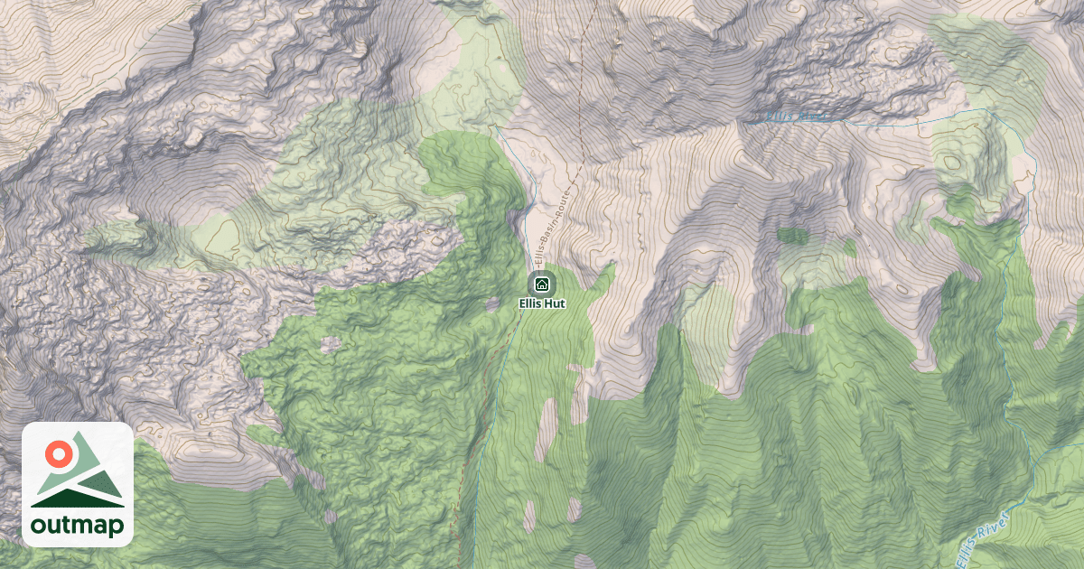 Map of Ellis Hut