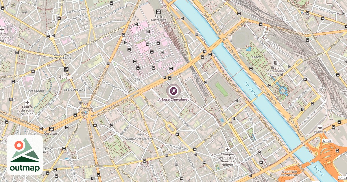 Map of Arkose Chevaleret