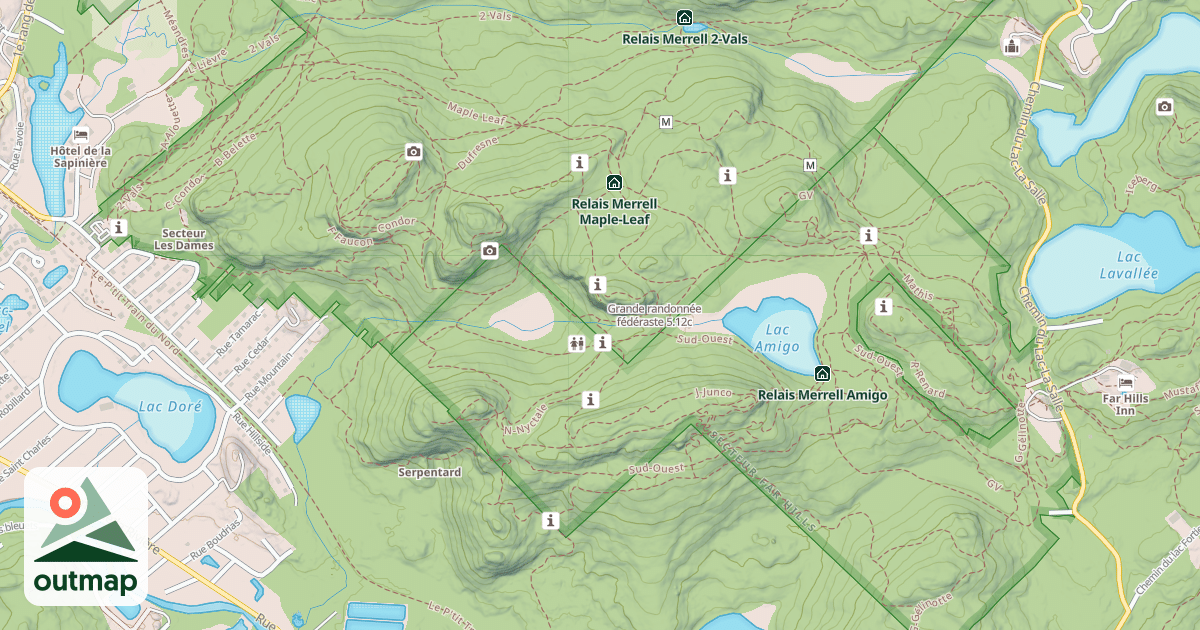 Map of Grande randonnée fédéraste