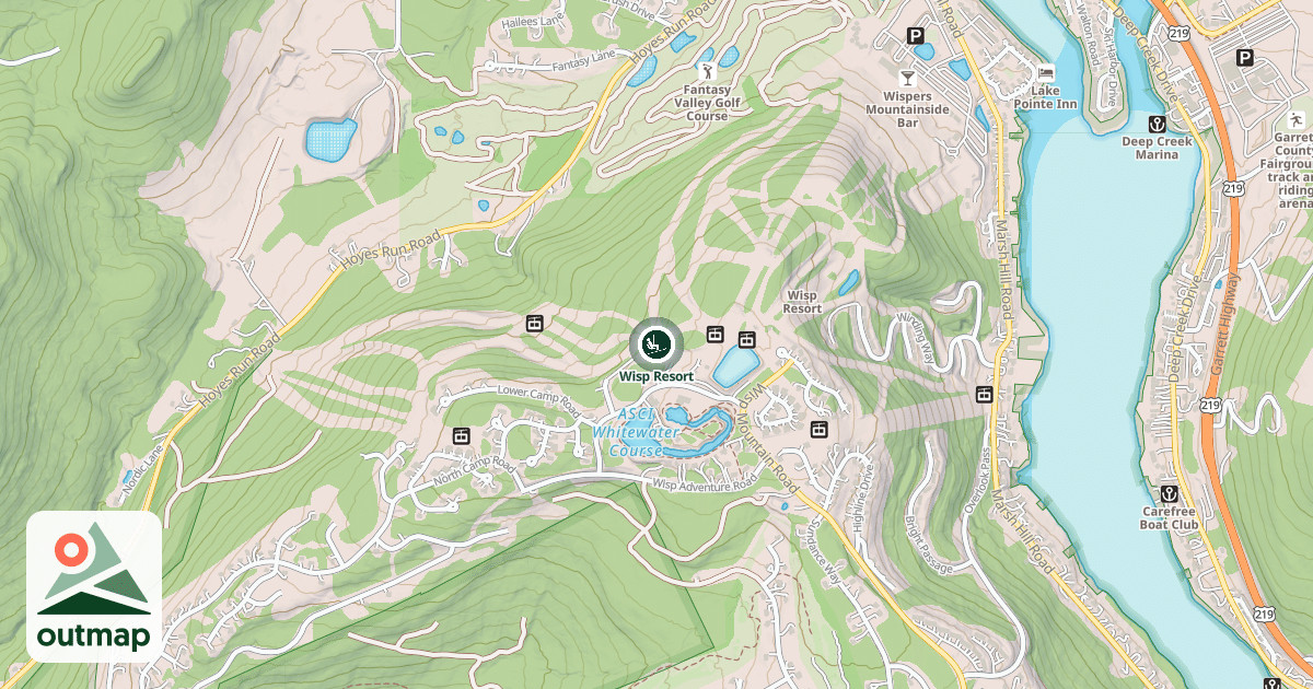 Map of Wisp Resort