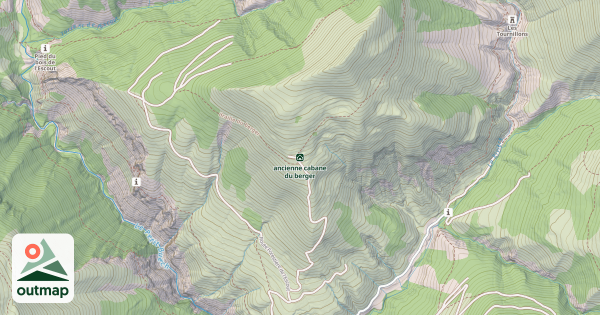 Map of ancienne cabane du berger
