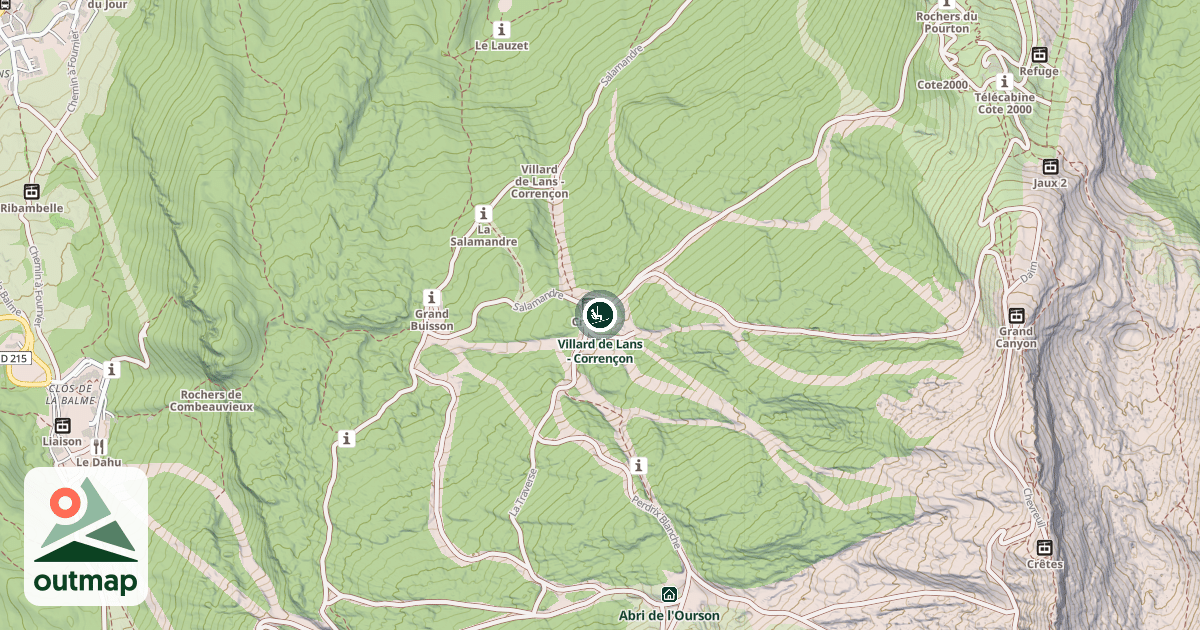 Map of Villard de Lans - Corrençon
