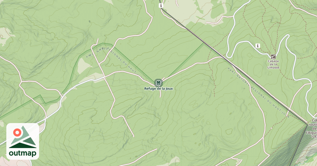 Map of Refuge de la Joux
