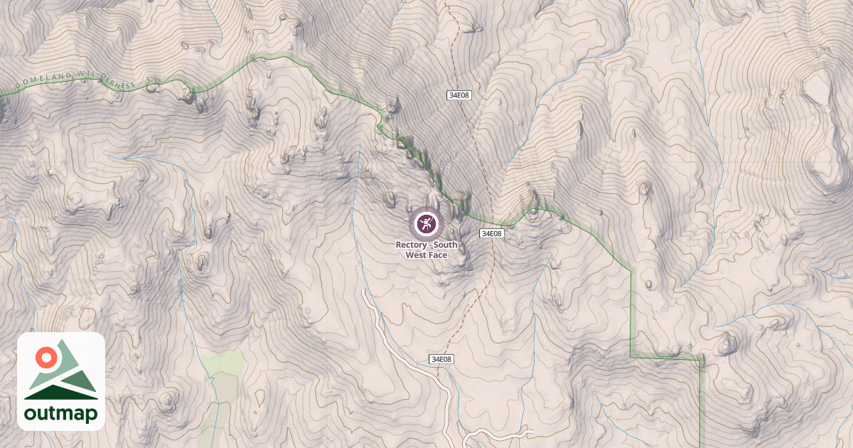 Map of Rectory - South West Face