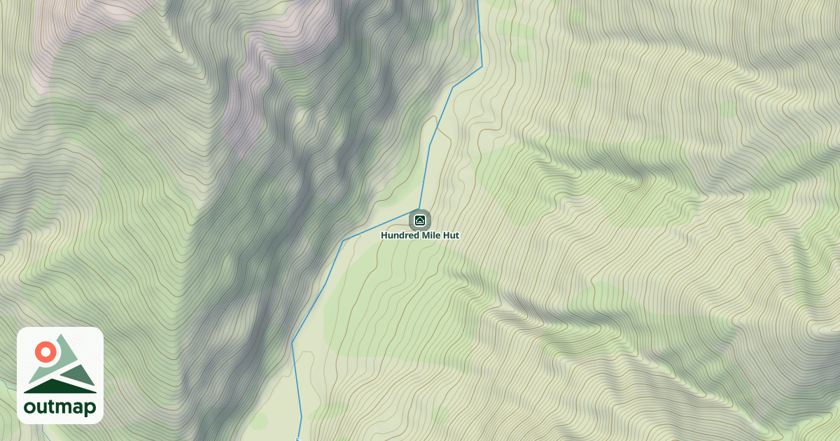 Map of Hundred Mile Hut