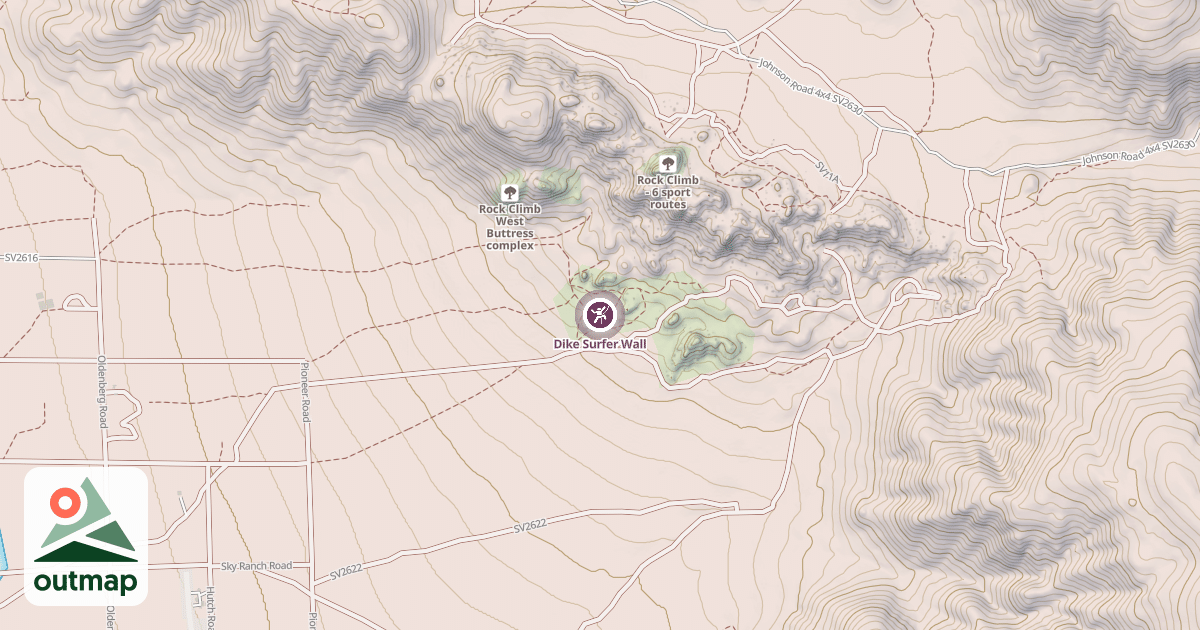 Map of Dike Surfer Wall