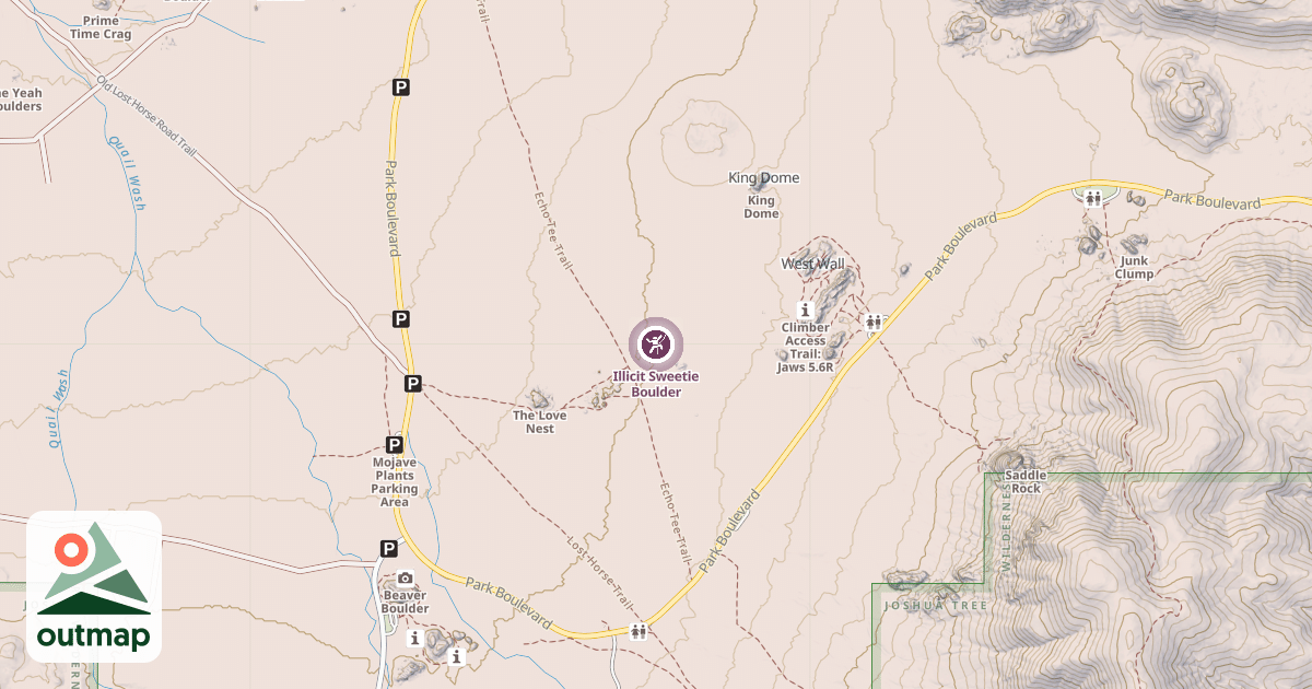 Map of Illicit Sweetie Boulder