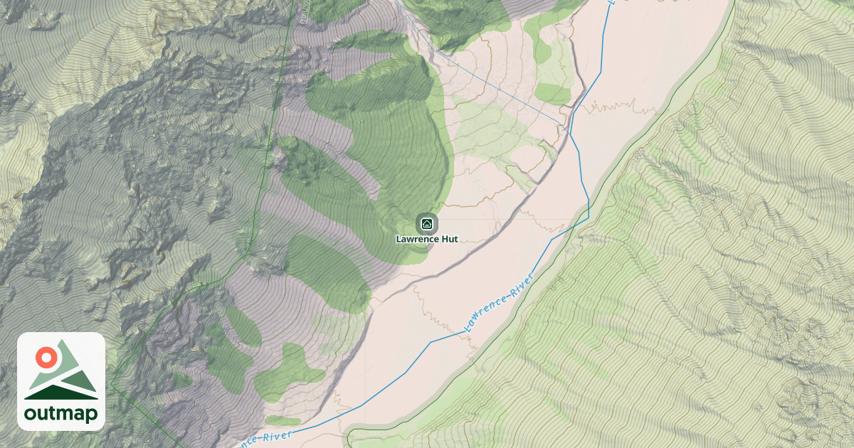 Map of Lawrence Hut