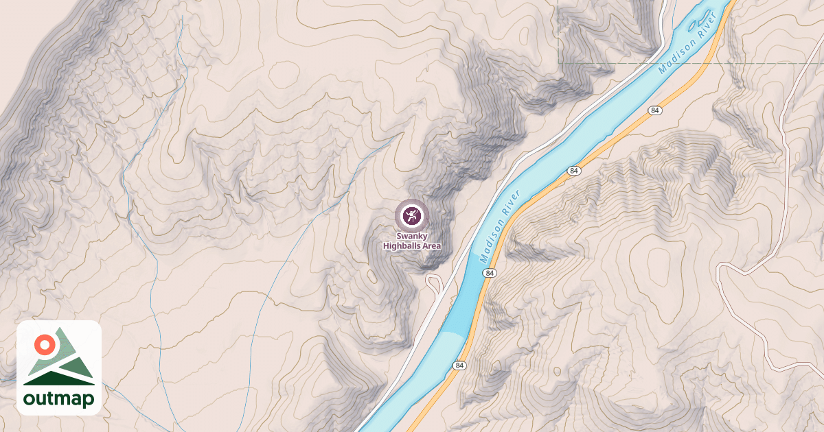Map of Swanky Highballs Area