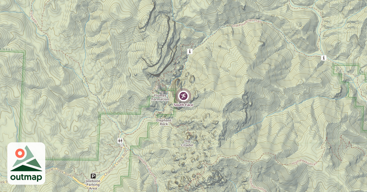 Map of South Face