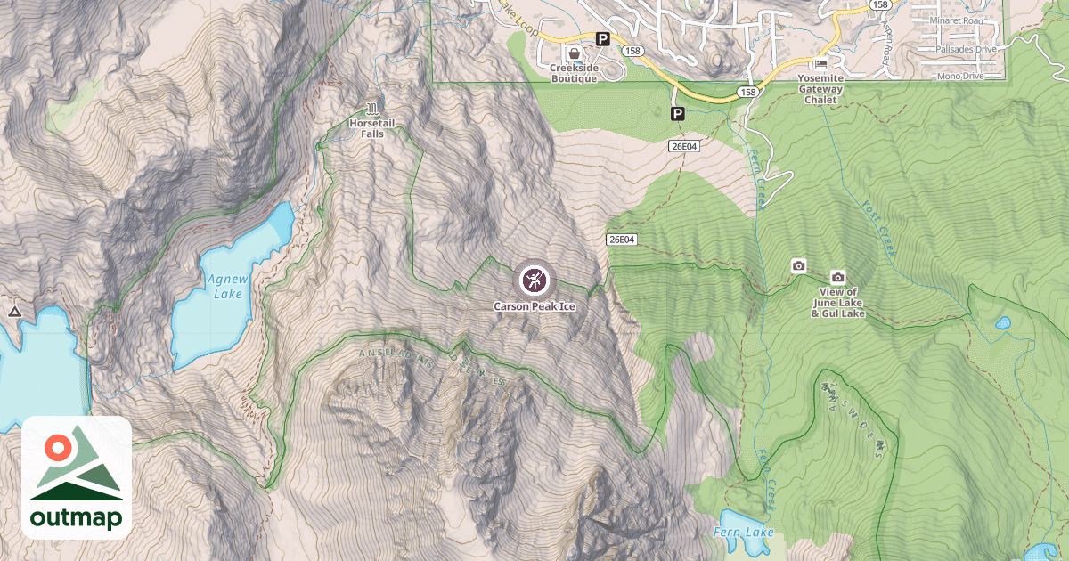 Map of Carson Peak Ice