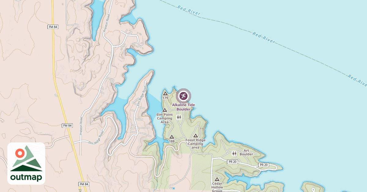 Map of Alkaline Tide Boulder