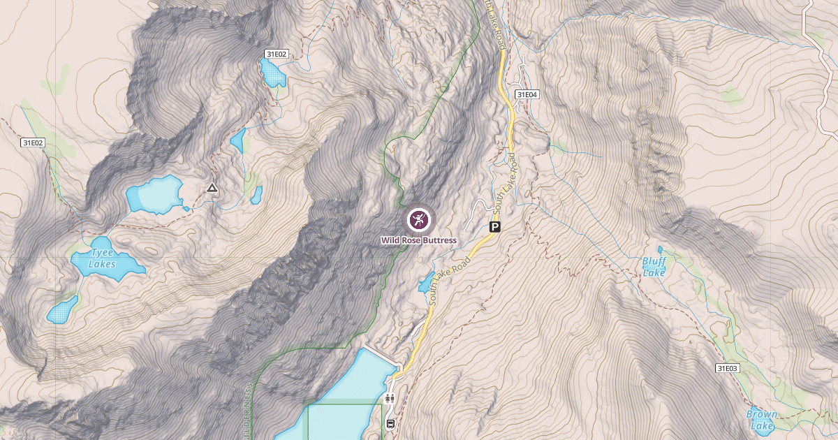 Map preview of Wild Rose Buttress