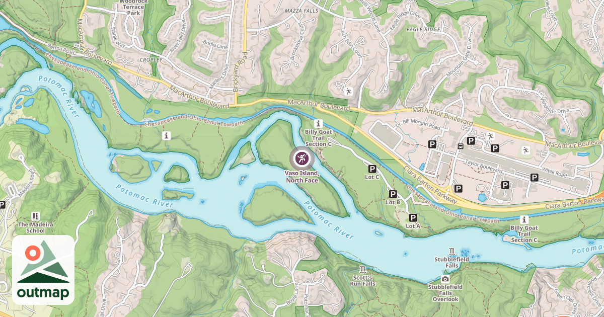 Map of Vaso Island, North Face