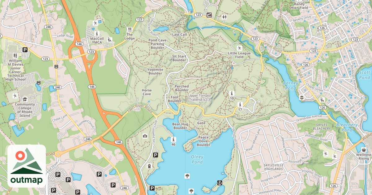 Map of Upper Tomato Traverse